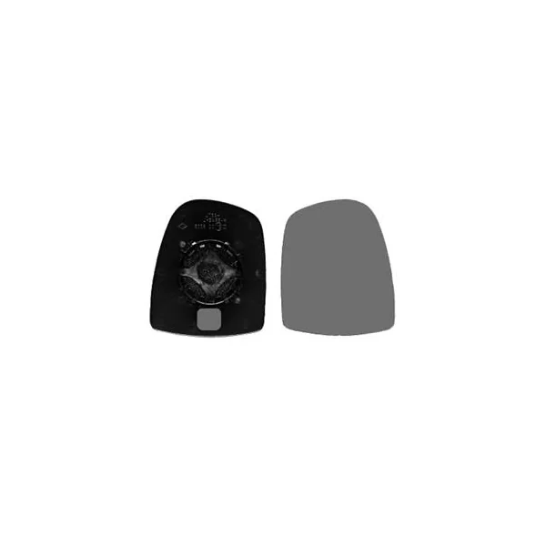 Miroir Glace rétroviseur droit pour RENAULT TRAFIC II phase 1, 2001-2006 verre supérieur, à clipser