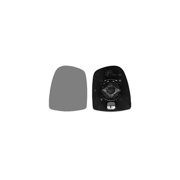 Miroir Glace rétroviseur gauche pour RENAULT TRAFIC II ph.2, 2006-2014, verre supérieur, dégivrant