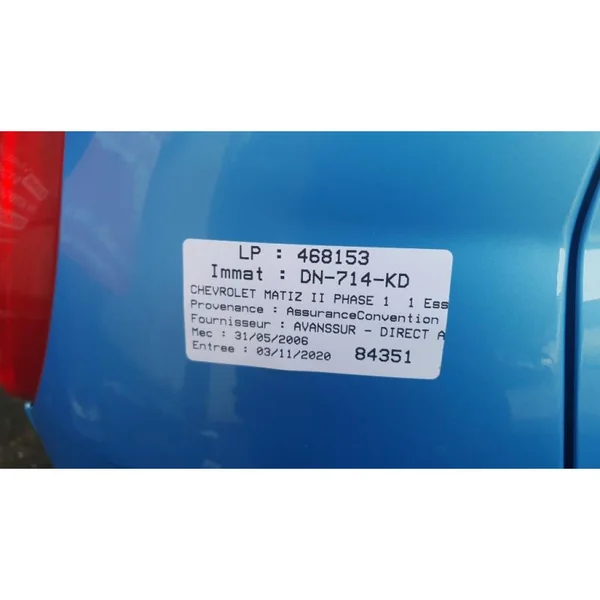 Moteur CHEVROLET MATIZ 2