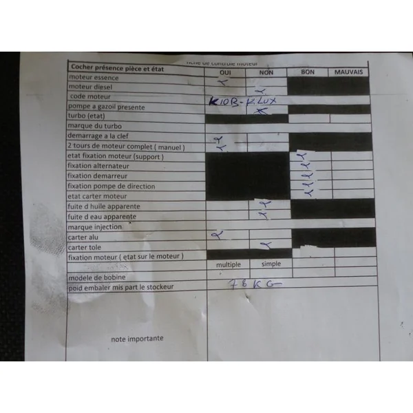 Moteur NISSAN PIXO