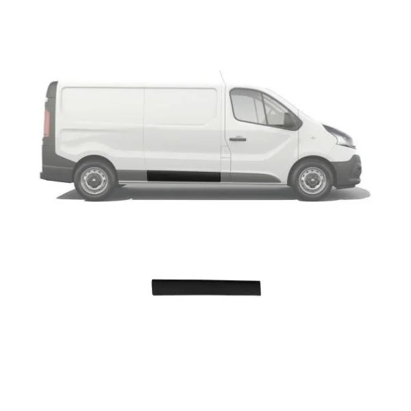 Moulure baguette centrale sur porte latérale droite pour OPEL VIVARO II, 2014-2019, Noire, Neuve