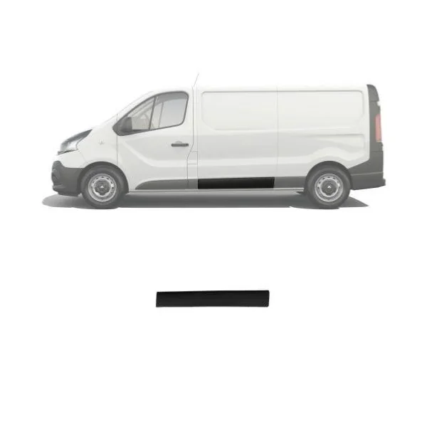 Moulure baguette centrale sur porte latérale gauche pour OPEL VIVARO II, 2014-2019, Noire, Neuve