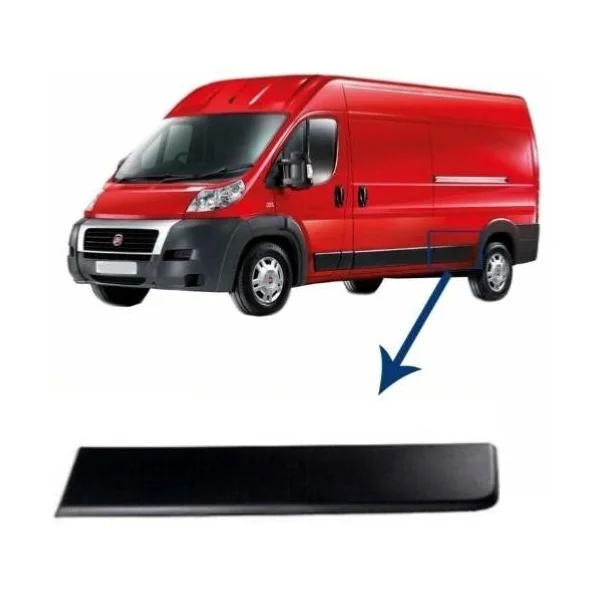 Moulure baguette latérale sur aile arrière gauche pour PEUGEOT BOXER II ph.2 2014-2023, châssis long, Noire, 80cm, Neuve