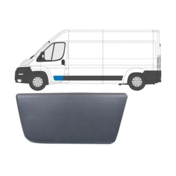 Moulure baguette latérale sur porte avant gauche pour PEUGEOT BOXER II phase 1, 2006-2014, 41cm, Noire, Neuve