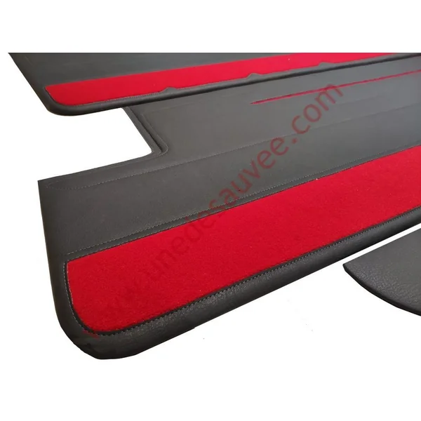 PANNEAUX DE PORTES AVANT ARRIÈRE SIMILI CUIR ANTHRACITE PEUGEOT 205 GTI PHASE 1 KIT DE 4