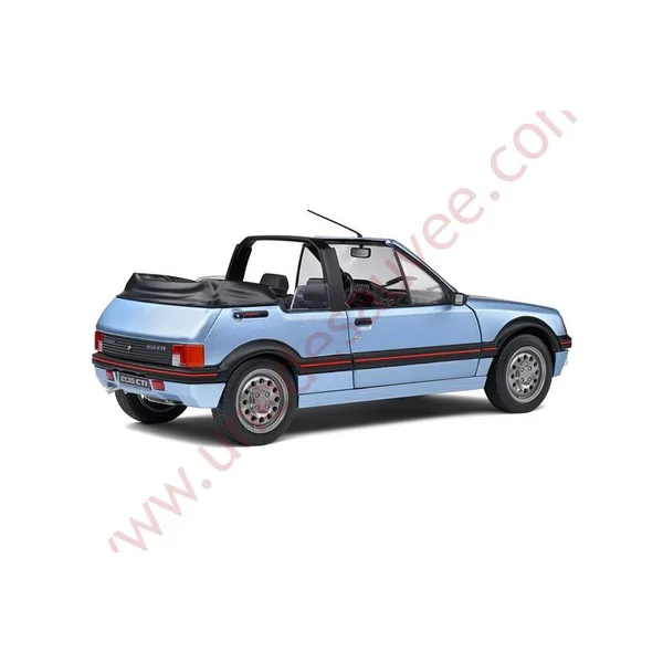 PEUGEOT 205 CTI 1.6 BLEU AZZURO 1989 1/18 VOITURE MINIATURE SOLIDO