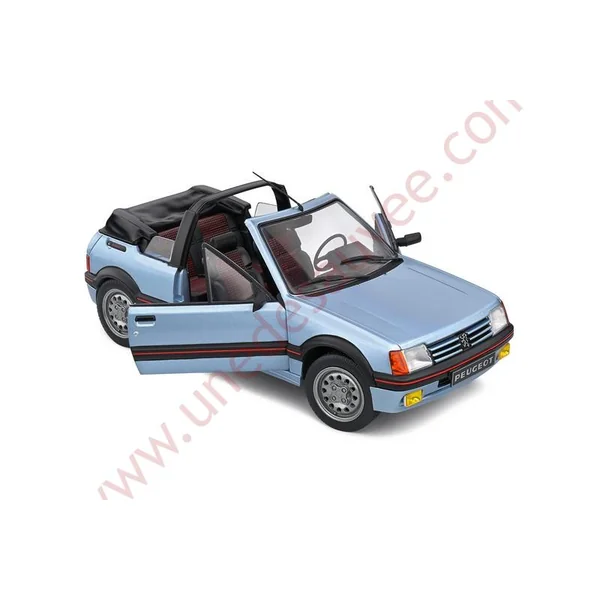 PEUGEOT 205 CTI 1.6 BLEU AZZURO 1989 1/18 VOITURE MINIATURE SOLIDO