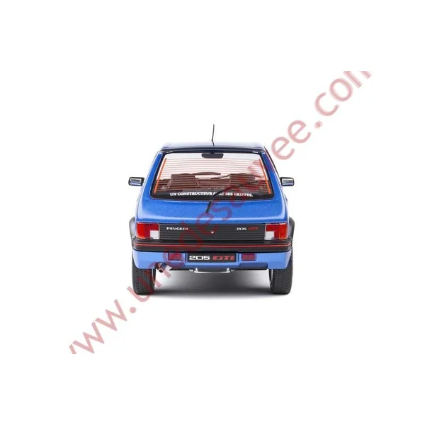 PEUGEOT 205 GTI 1.9 BLEU MIAMI 1988 1/18 VOITURE MINIATURE SOLIDO