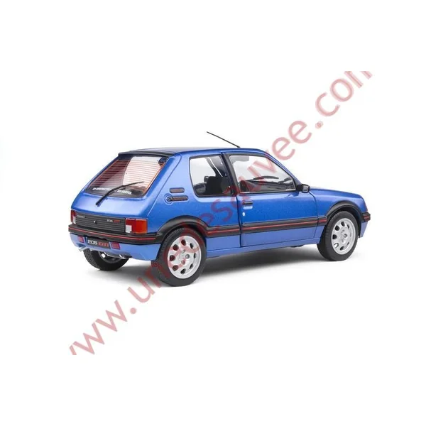 PEUGEOT 205 GTI 1.9 BLEU MIAMI 1988 1/18 VOITURE MINIATURE SOLIDO