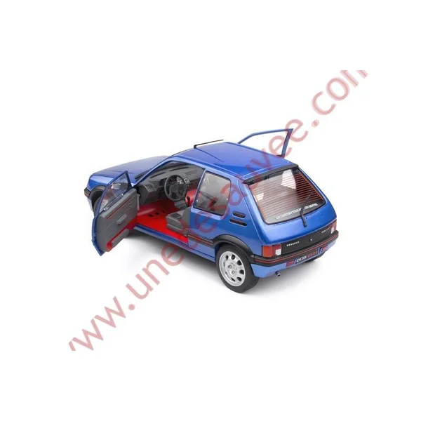PEUGEOT 205 GTI 1.9 BLEU MIAMI 1988 1/18 VOITURE MINIATURE SOLIDO