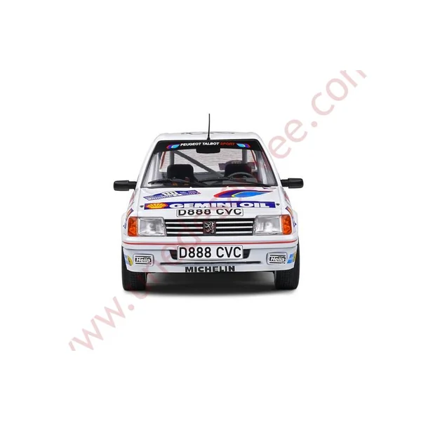 PEUGEOT 205 GTI BLANC RALLYE 1988 1/18 VOITURE MINIATURE SOLIDO