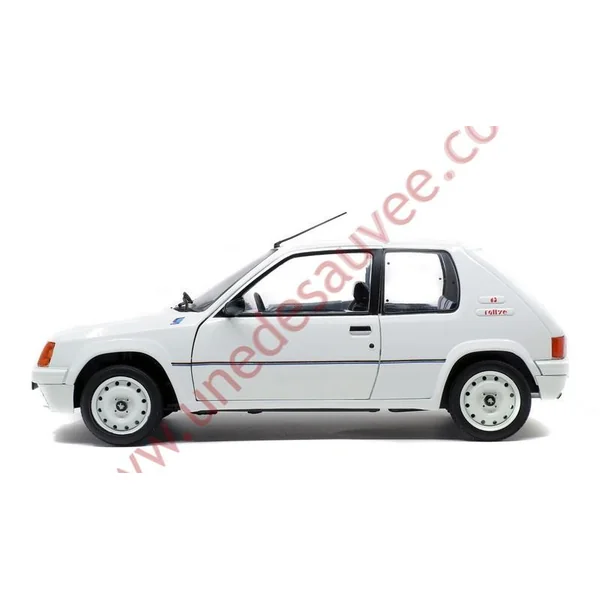 PEUGEOT 205 RALLYE 1.3 BLANCHE 1988 1/18 VOITURE MINIATURE SOLIDO