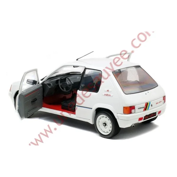PEUGEOT 205 RALLYE 1.3 BLANCHE 1988 1/18 VOITURE MINIATURE SOLIDO