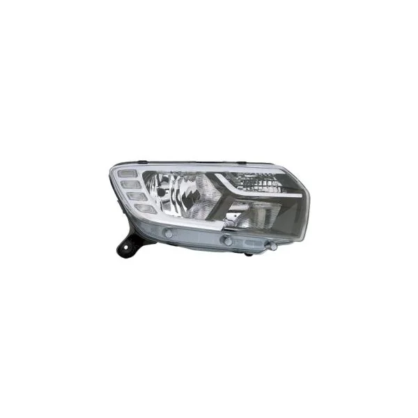 Phare Optique avant droit pour DACIA SANDERO II phase 2, 2016-2020, H7+H7+PY21W, avec feu diurne à LED, Neuf