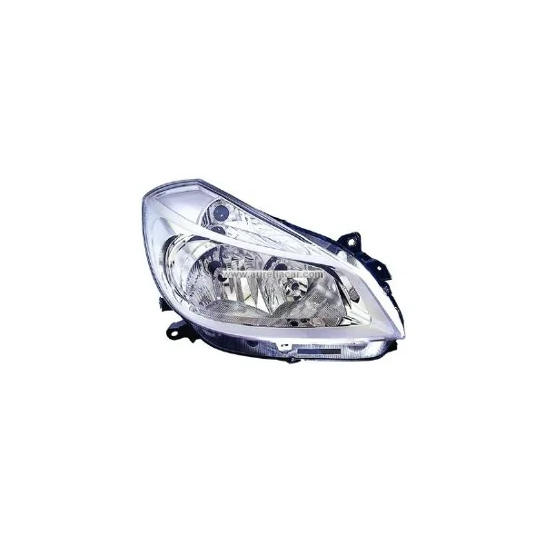 Phare Optique avant droit pour RENAULT CLIO 3 phase 1 H7+H7 Chrome de 2005 à 2009, Neuf