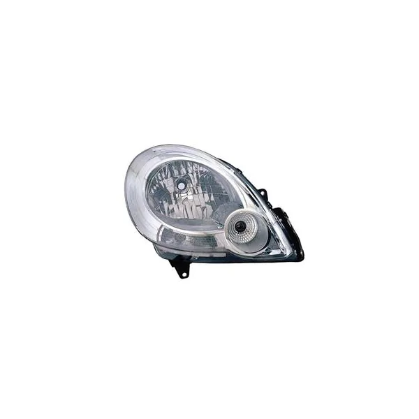 Phare Optique avant droit pour RENAULT KANGOO II phase 1, 2008-2013, H4, chromé, Neuf
