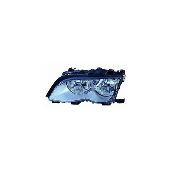 Phare Optique avant gauche pour BMW série 3 E46 2001-2004, H7+H7, argent, Neuf