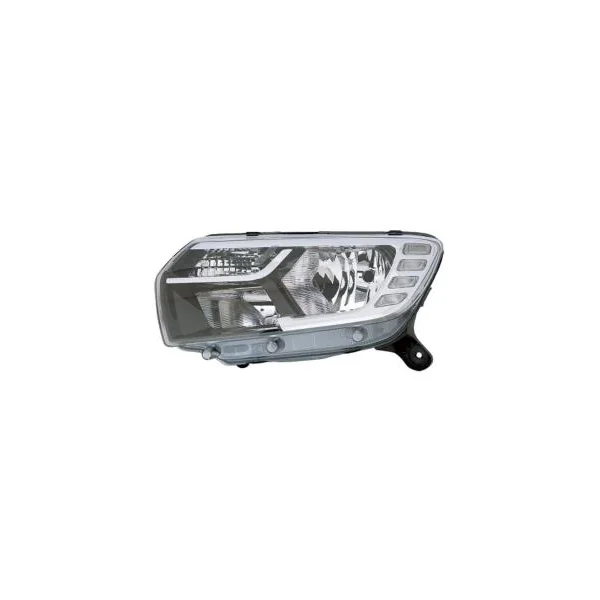 Phare Optique avant gauche pour DACIA SANDERO II phase 2, 2016-2020, H7+H7+PY21W, avec feu diurne à LED, Neuf