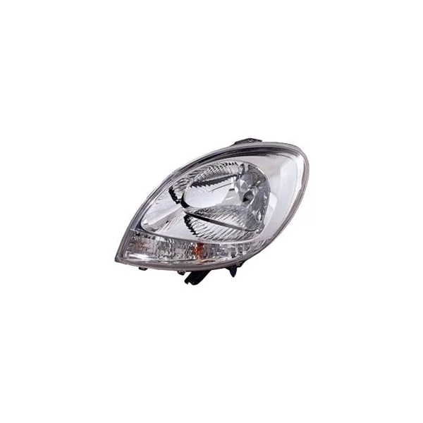 Phare Optique avant gauche pour NISSAN KUBISTAR, 2003-2010, H4, chromé, feu clignotant blanc, Neuf