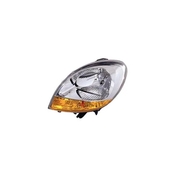 Phare Optique avant gauche pour NISSAN KUBISTAR 2003-2010, H4, chromé, feu clignotant orange, Neuf