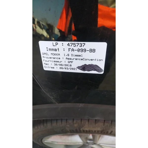 Poignee porte avant droit OPEL MOKKA 1