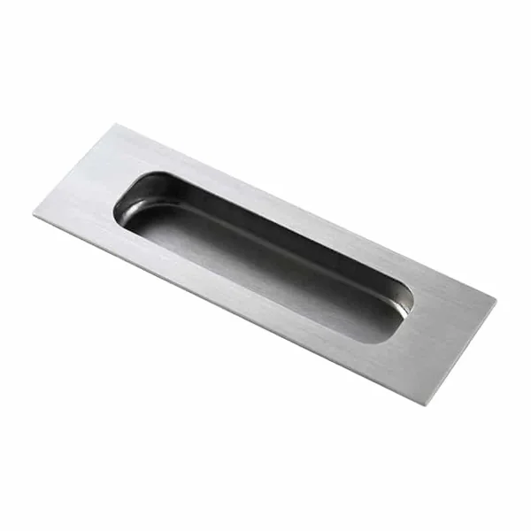 Poignée porte coulissante rectangulaire en inox 120x40mm