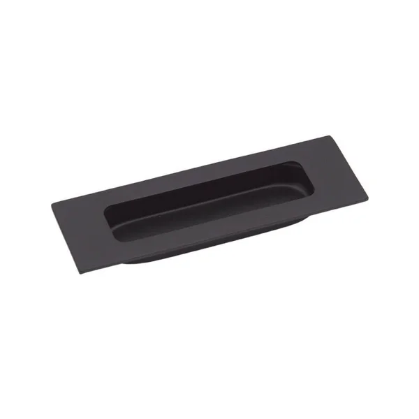 Poignée porte coulissante rectangulaire en inox noir mat 120x40mm