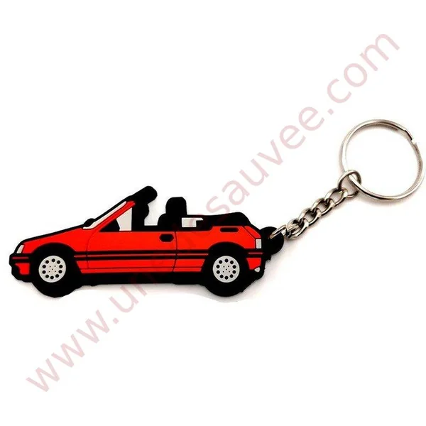 PORTE-CLÉ PEUGEOT 205 CTI CABRIOLET ROUGE VALLELUNGA
