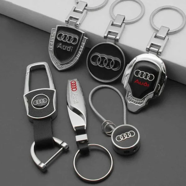 Porte-clés Audi avec emblème métallique