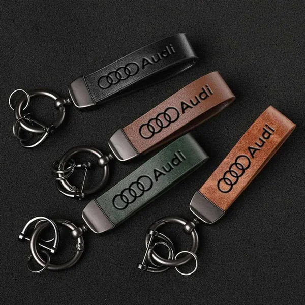 Porte-clés Audi avec lanière en cuir