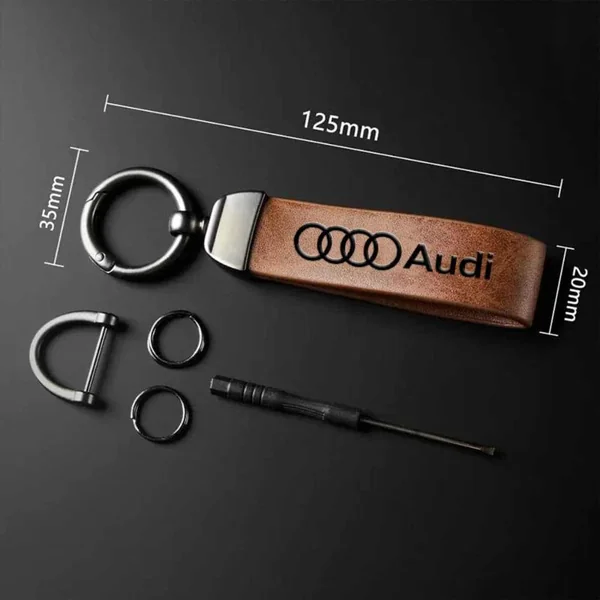 Porte-clés Audi avec lanière en cuir