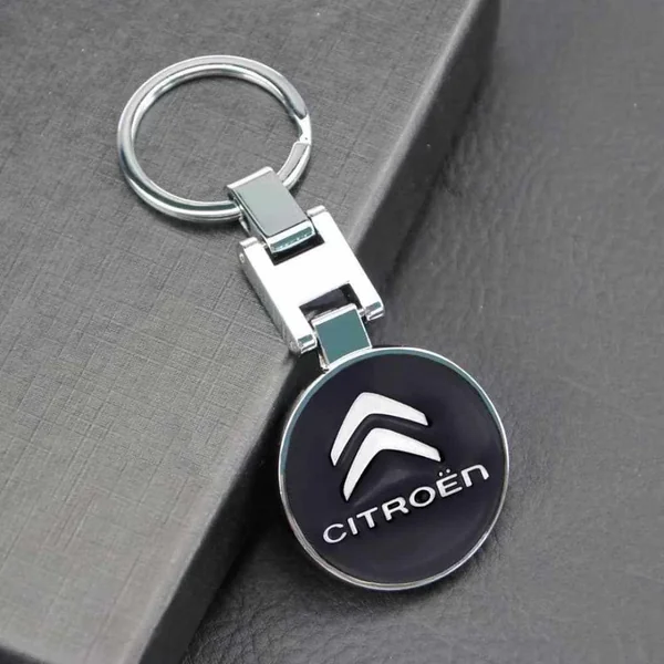 Porte-clés Citroen avec emblème métallique