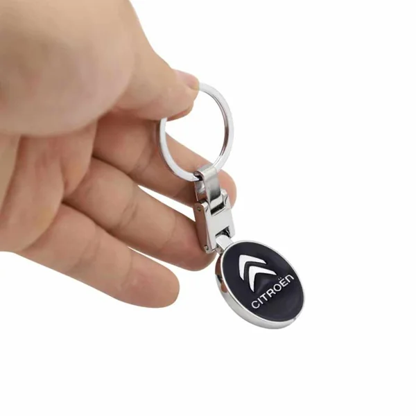 Porte-clés Citroen avec emblème métallique