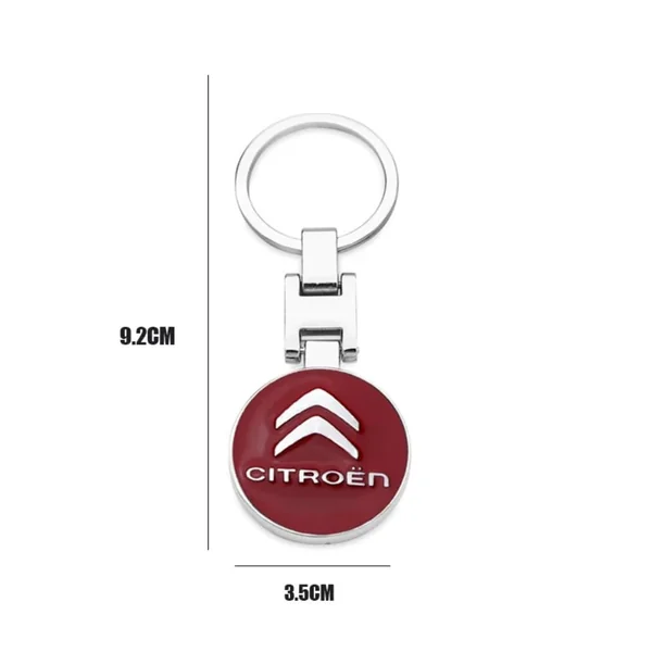 Porte-clés Citroen avec emblème métallique
