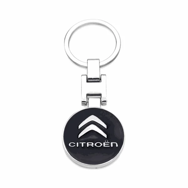 Porte-clés Citroen avec emblème métallique