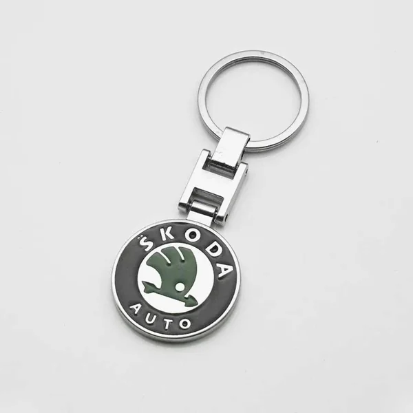 Porte-clés Skoda avec emblème métallique