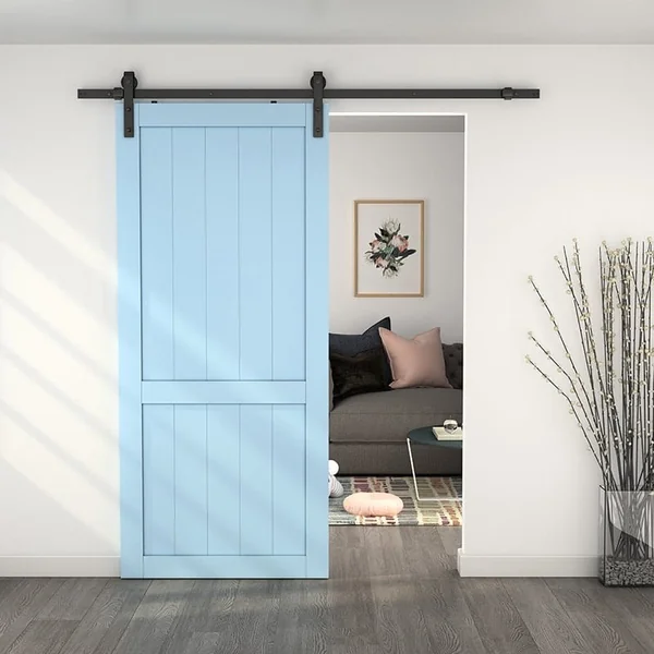 Rail porte coulissante en acier Bario 2 - kit complet
