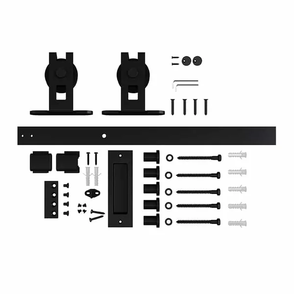 Rail porte coulissante en acier Quadrat 1 - kit complet