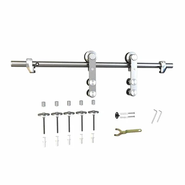 Rail porte coulissante en inox Soho 2 - kit complet