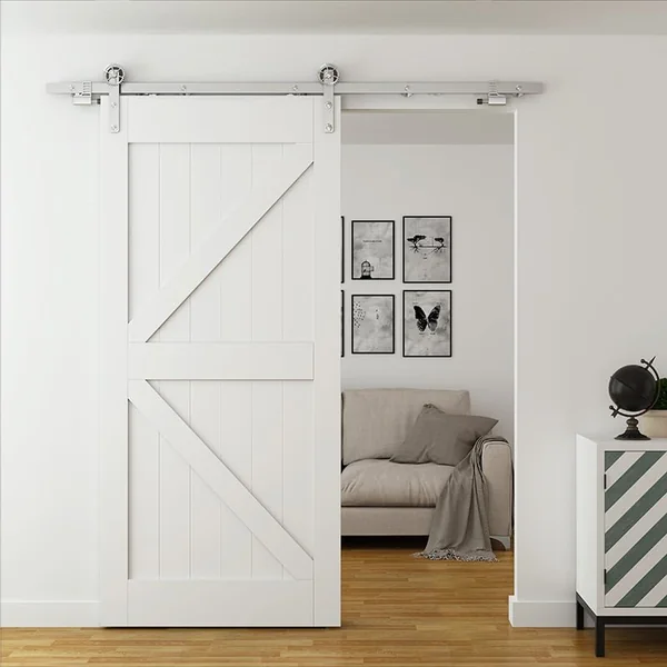 Rail porte coulissante en inox Stratford - kit complet