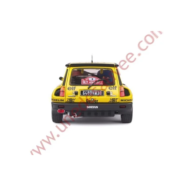 RENAULT 5 TURBO JAUNE 1982 1/18 VOITURE MINIATURE SOLIDO RALLYE MONTE-CARLO #9 B.SABY