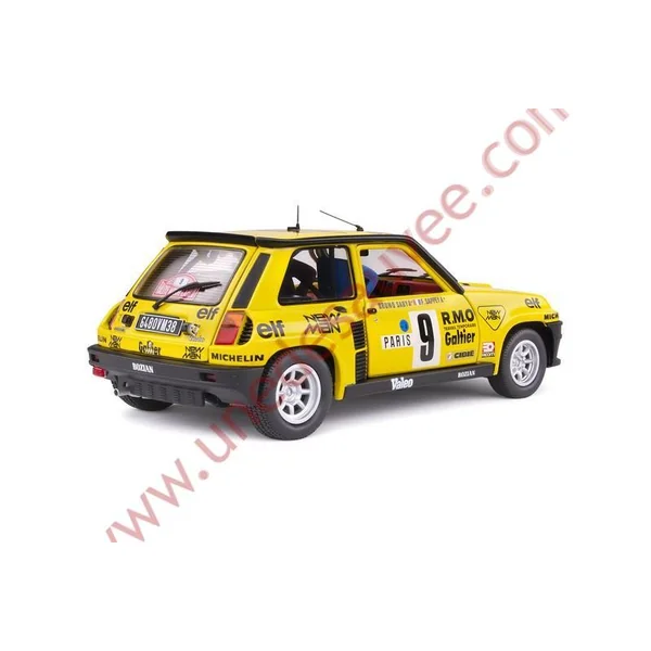 RENAULT 5 TURBO JAUNE 1982 1/18 VOITURE MINIATURE SOLIDO RALLYE MONTE-CARLO #9 B.SABY