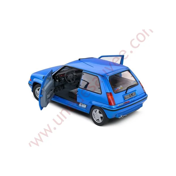 RENAULT SUPER 5 GT TURBO BLEU LUMIERE PHASE 2 1989 1/18 VOITURE MINIATURE SOLIDO