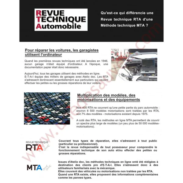 REVUE TECHNIQUE AUTOMOBILE RTA RENAULT 21