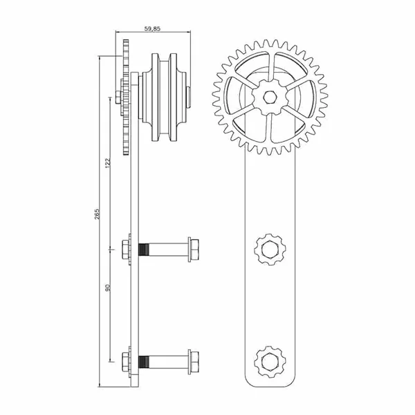 Roulette porte coulissante en inox Stratford