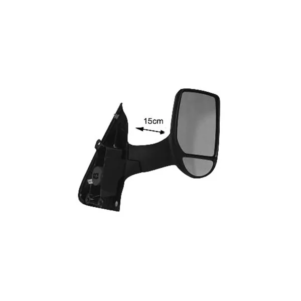 Rétroviseur droit manuel pour FORD TRANSIT Mk6, 2000-2006, (bras long), noir, Neuf