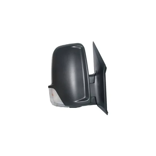 Rétroviseur droit manuel pour VOLKSWAGEN CRAFTER, 2006-2011, (court), feu clignotant, noir, Neuf