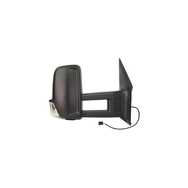 Rétroviseur droit électrique pour VOLKSWAGEN CRAFTER, 2006-2011, (bras long), feu clignotant, noir