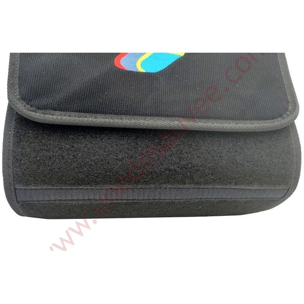 SAC VOYAGE DE COFFRE TISSU COTELE NOIR - FLAMME PTS AVEC SCRATCH TISSE RENFORCE PEUGEOT 205 1.3 RALLYE