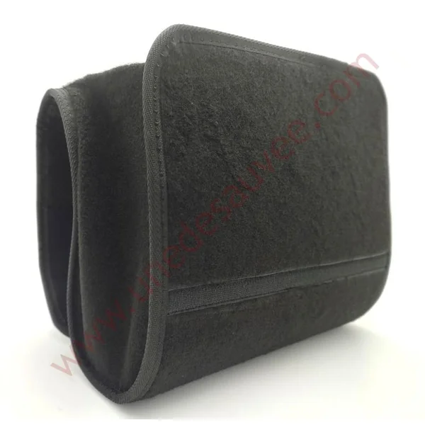 SAC VOYAGE DE COFFRE TISSU COTELE NOIR - FLAMME PTS AVEC SCRATCH TISSE RENFORCE PEUGEOT 205 1.3 RALLYE